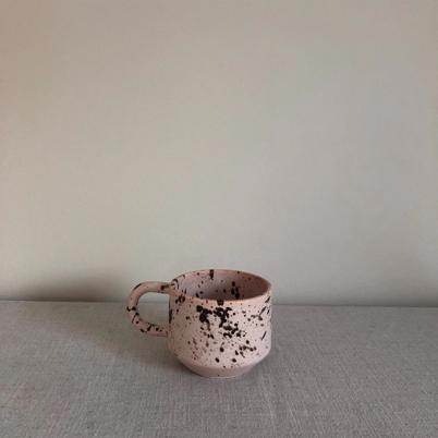 Burnt And Glazed Rubra Cup Low Rose